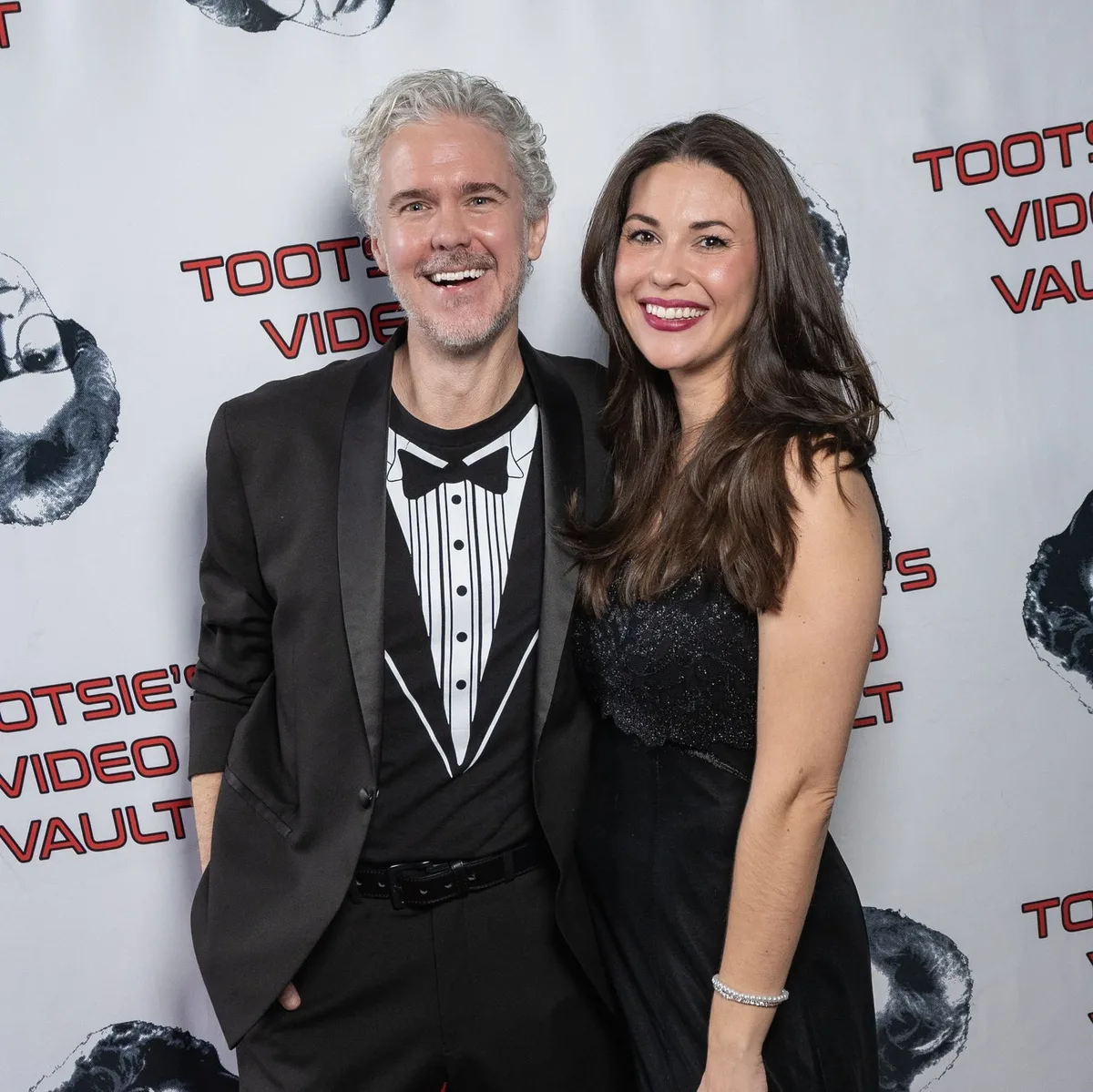 Bret McGowen and Arielle smiling together at Tootsie's Video Vault